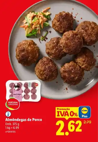 Lidl Almôndegas de Porco promoção