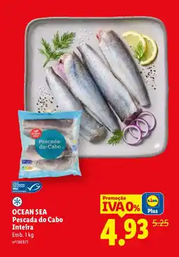 Lidl OCEAN SEA Pescada do Cabo Inteira promoção