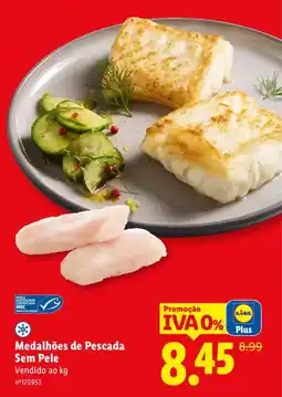 Lidl Medalhões de Pescada Sem Pele promoção