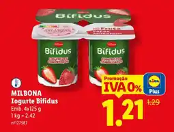 Lidl MILBONA Iogurte Bifidus promoção