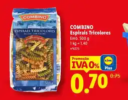 Lidl COMBINO Espirais Tricolores promoção