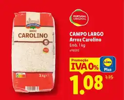 Lidl CAMPO LARGO Arroz Carolino promoção