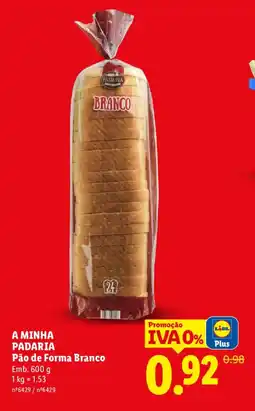 Lidl A MINHA PADARIA Pão de Forma Branco promoção