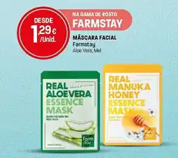Intermarché Máscara facial farmstay aloe vera, mel promoção
