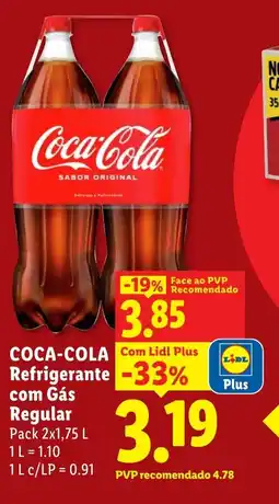 Lidl COCA-COLA Refrigerante com Gás Regular promoção