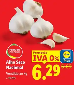 Lidl Alho Seco Nacional promoção