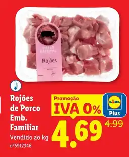 Lidl Rojões de Porco Emb. Familiar promoção
