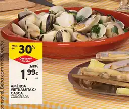 Continente Amêijoa vietnamita c/ casca congelada promoção