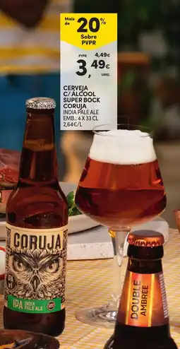 Continente Cerveja c/ alcool super bock coruja promoção