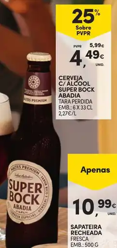 Continente Cerveja c/ alcool super bock abadia promoção