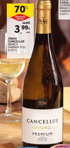 Continente Vinho cancellus branco promoção