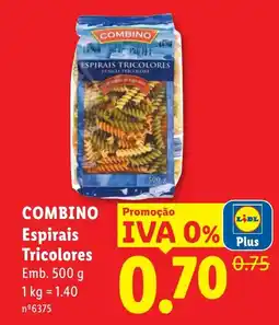 Lidl COMBINO Espirais Tricolores promoção