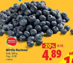 Lidl Mirtilo Nacional promoção
