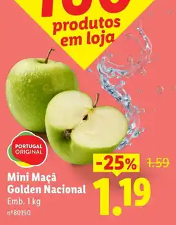 Lidl Mini Maçã Golden Nacional promoção
