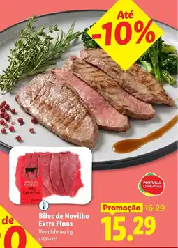 Lidl Bifes de Novilho Extra Finos promoção