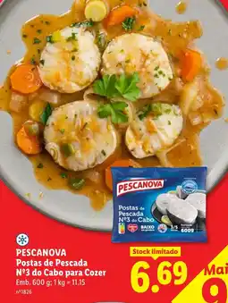 Lidl PESCANOVA Postas de Pescada Nº3 do Cabo para Cozer promoção