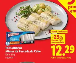 Lidl PESCANOVA Mimos de Pescada do Cabo promoção