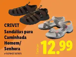 Lidl CRIVIT Sandálias para Caminhada Homem/Senhora promoção