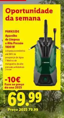 Lidl PARKSIDE Aparelho de Limpeza a Alta Pressão 1800 W promoção