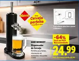 Lidl MAD MONKEY Dispensador de Cerveja promoção