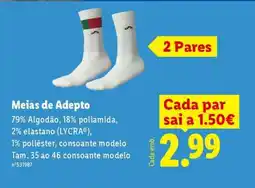 Lidl Meias de Adepto promoção