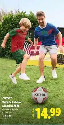 Lidl CRIVIT Bola de Futebol Mundial 2026 promoção