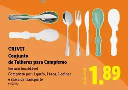 Lidl CRIVIT Conjunto de Talheres para Campismo promoção