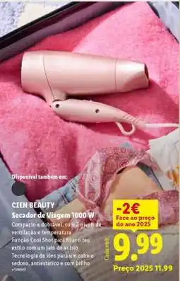 Lidl CIEN BEAUTY Secador de Viagem 1600 W promoção