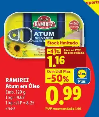 Lidl Ramirez Atum em Óleo promoção