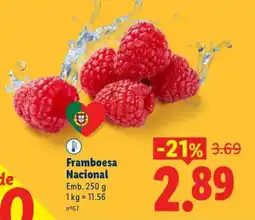 Lidl Framboesa Nacional promoção