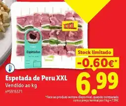 Lidl Espetada de Peru XXL promoção