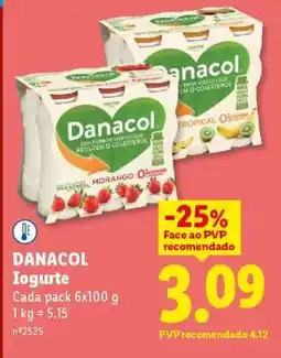 Lidl DANACOL Iogurte promoção