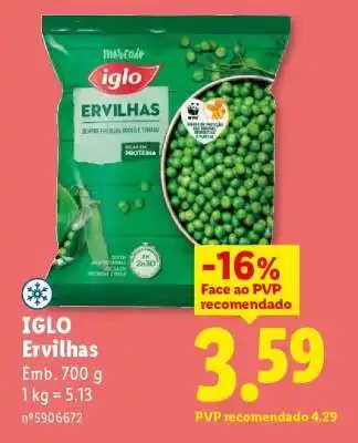 Lidl Iglo Ervilhas promoção