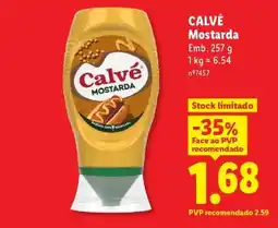 Lidl Calvé Mostarda promoção