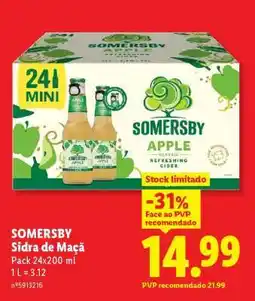 Lidl SOMERSBY Sidra de Maçã promoção