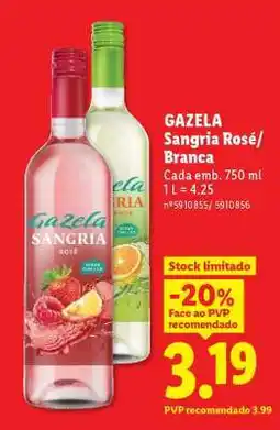 Lidl Gazela Sangria Rosé/Branca promoção
