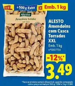 Lidl ALESTO Amendoins com Casca Torrados XXL promoção