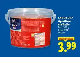 Lidl SNACK DAY Aperitivos em Balde promoção