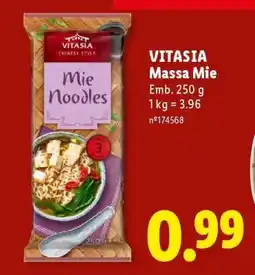 Lidl VITASIA Massa Mie promoção