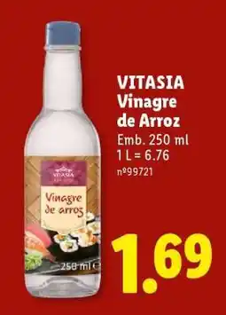 Lidl VITASIA Vinagre de Arroz promoção