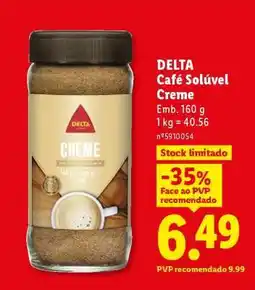 Lidl Delta Café Solúvel Creme promoção
