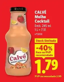 Lidl CALVÉ Molho Cocktail promoção