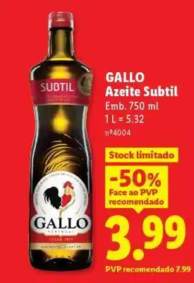 Lidl Gallo Azeite Subtil promoção