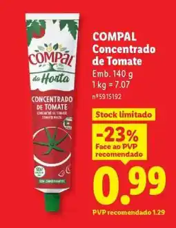 Lidl COMPAL Concentrado de Tomate promoção