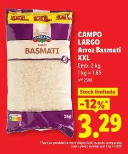 Lidl Campo Largo Arroz Basmati XXL promoção