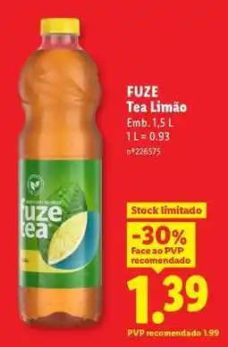 Lidl FUZE Tea Limão promoção