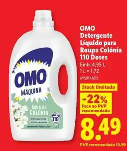 Lidl OMO Detergente Líquido para Roupa Colónia 110 Doses promoção