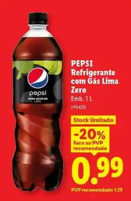 Lidl PEPSI Refrigerante com Gás Lima Zero promoção