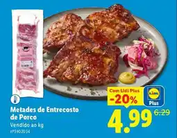 Lidl Metades de Entrecosto de Porco promoção