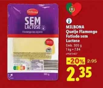 Lidl MILBONA Queijo Flamengo Fatiado sem Lactose promoção